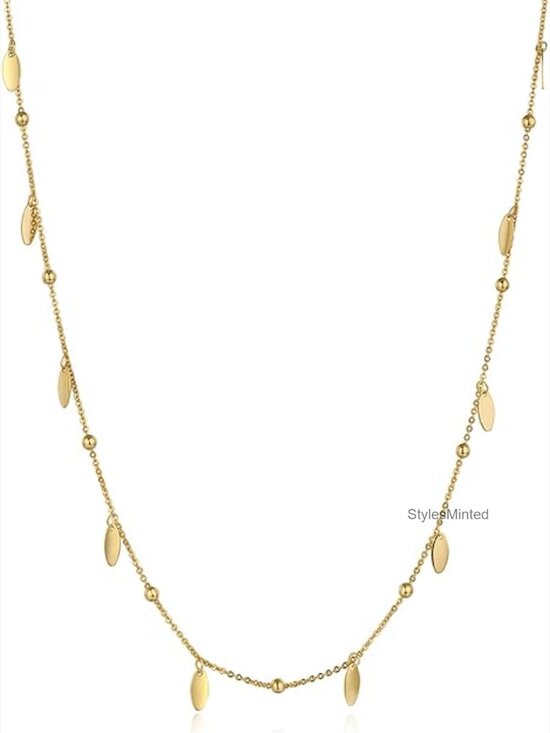 Jewelry - Dainty Layered Choker Necklace 18k Gold Plated Y Pendant Adjustable